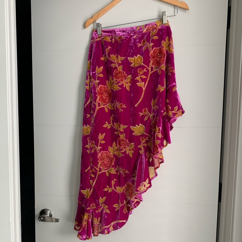 Forever 21 Pink and Orange Flare Skirt